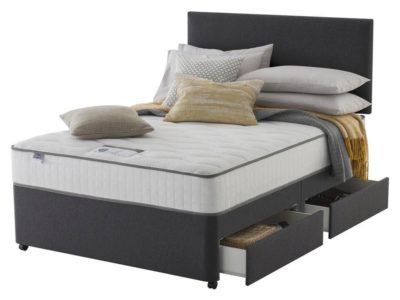 Silentnight Middleton Charcoal Memory 4 Drw Divan - Double